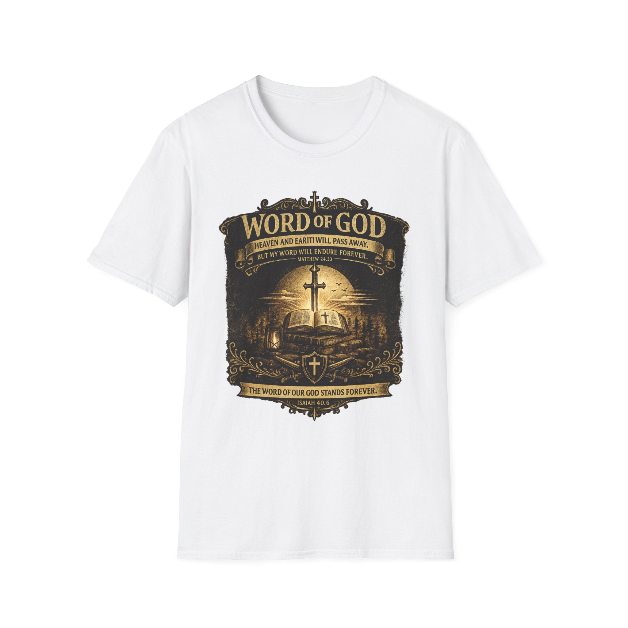 Word of God T-Shirt — Scripture Matthew 24:35 Christian Faith Tee