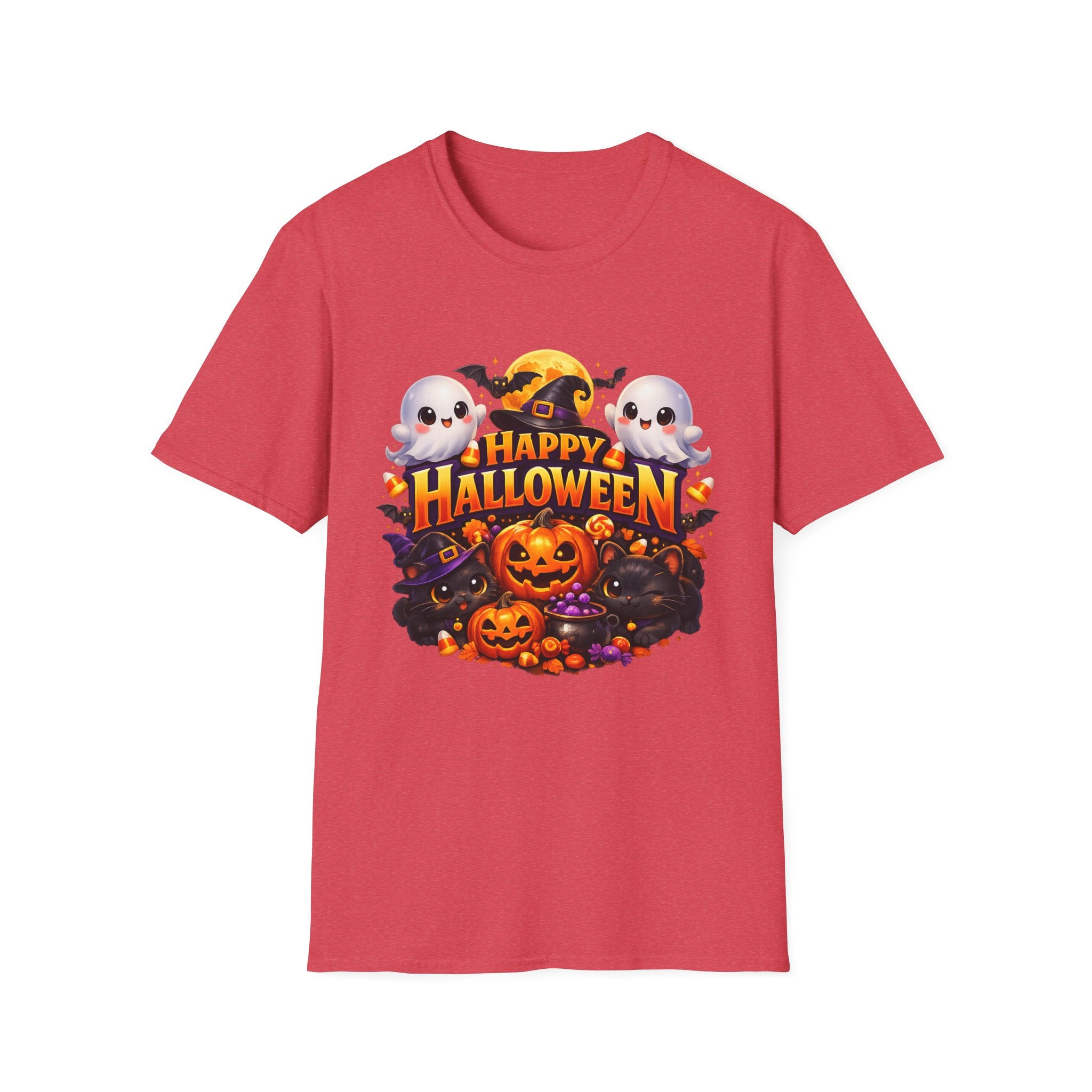 Happy Halloween T-Shirt — Cute Ghosts & Pumpkins Fall Tee