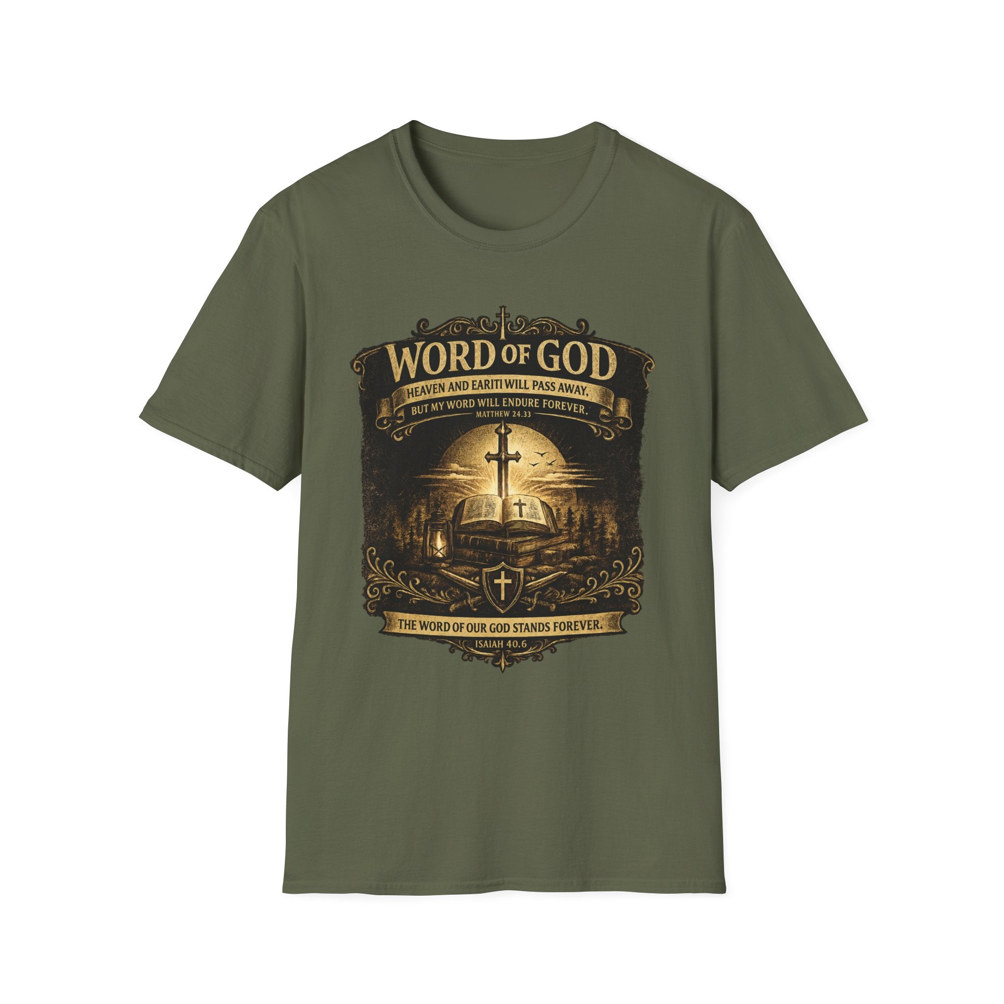 Word of God T-Shirt — Scripture Matthew 24:35 Christian Faith Tee