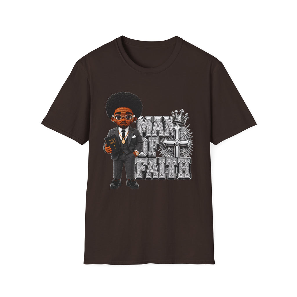 Man of Faith T-Shirt — Crown & Cross Christian Graphic Tee