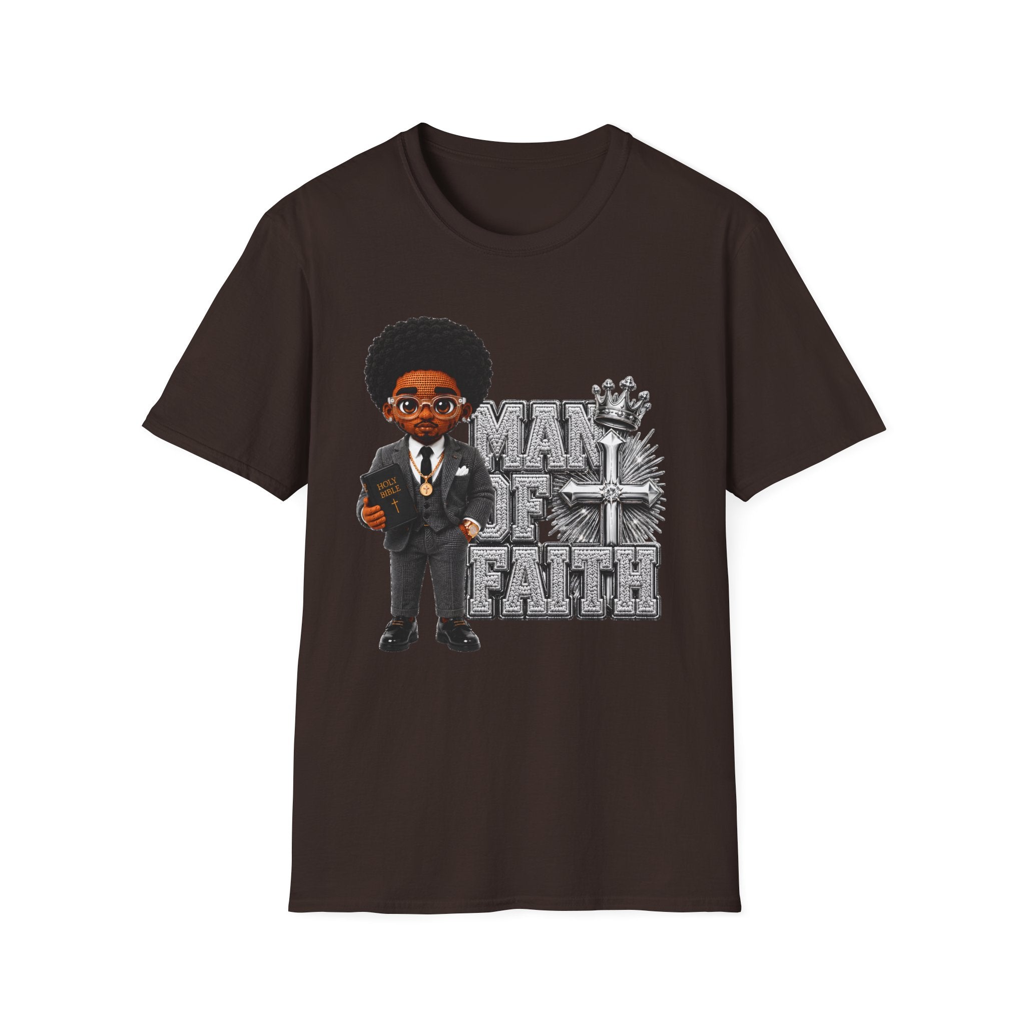 Man of Faith T-Shirt — Crown & Cross Christian Graphic Tee