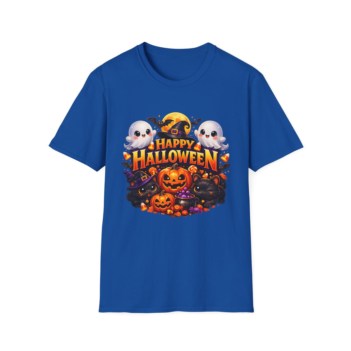 Happy Halloween T-Shirt — Cute Ghosts & Pumpkins Fall Tee