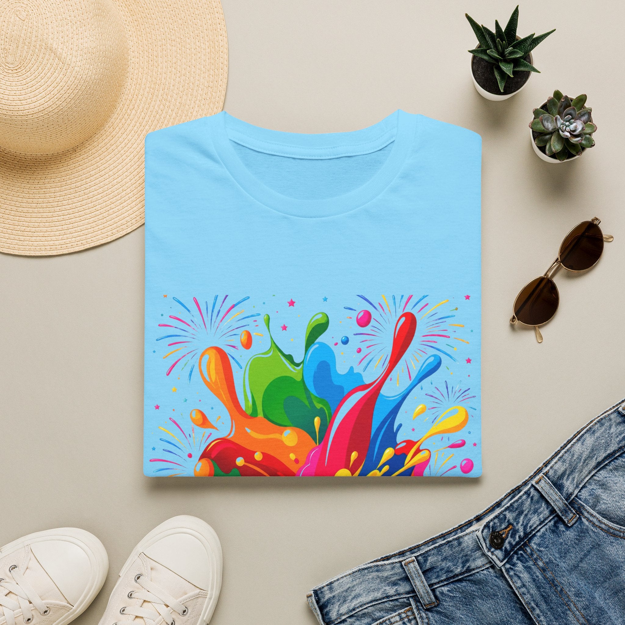 T-Shirt — Colorful Paint Splash Autism Awareness Tee