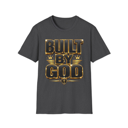 Built By God T-Shirt — Christian Faith Graphic Tee with Gold Crown Design