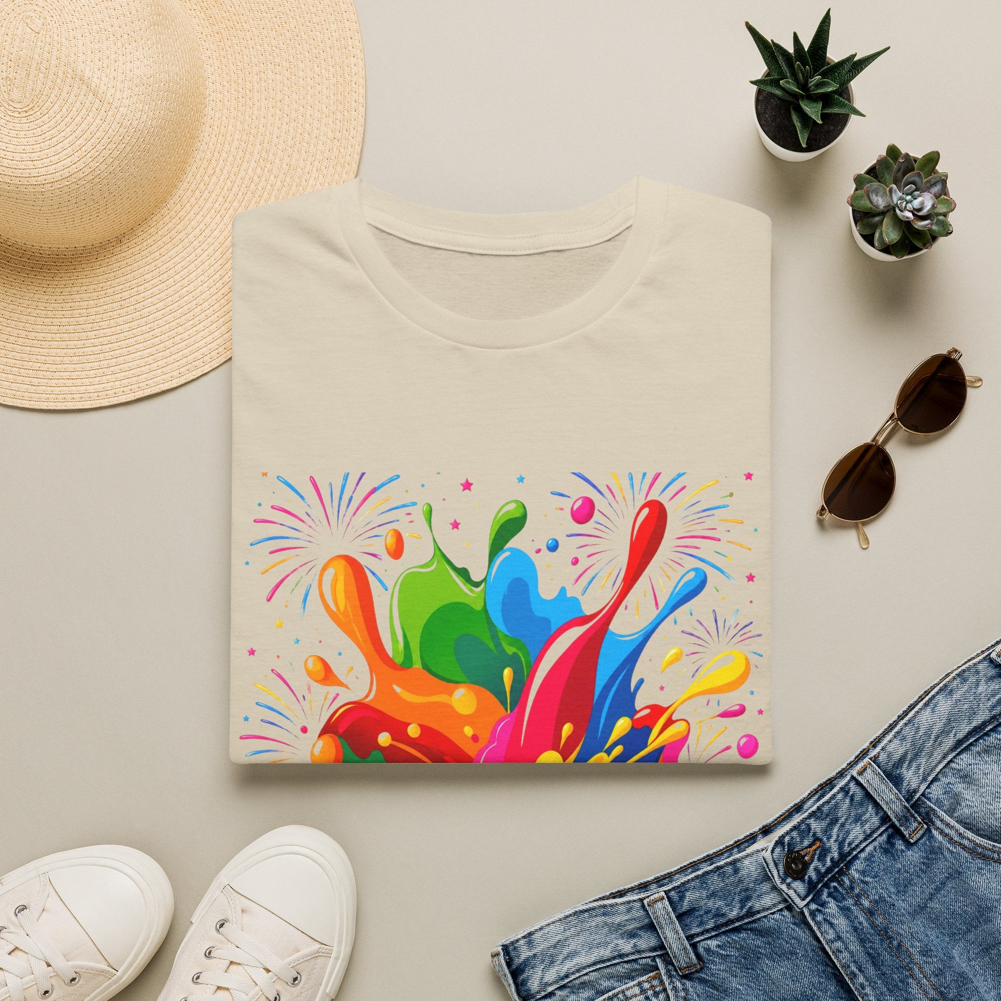 T-Shirt — Colorful Paint Splash Autism Awareness Tee