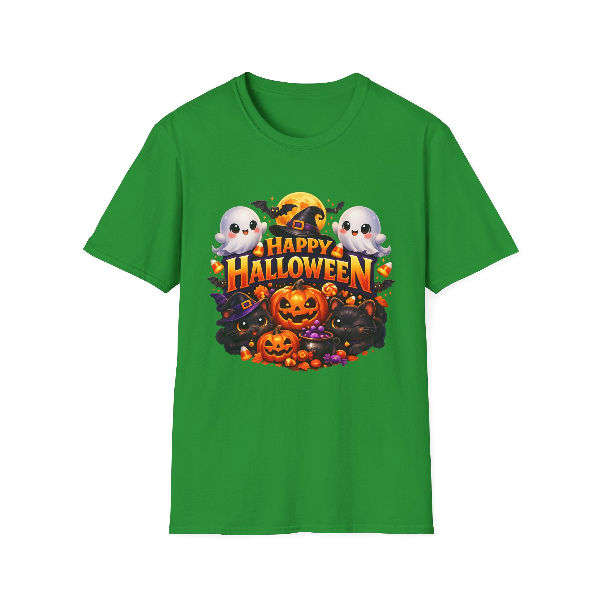 Happy Halloween T-Shirt — Cute Ghosts & Pumpkins Fall Tee