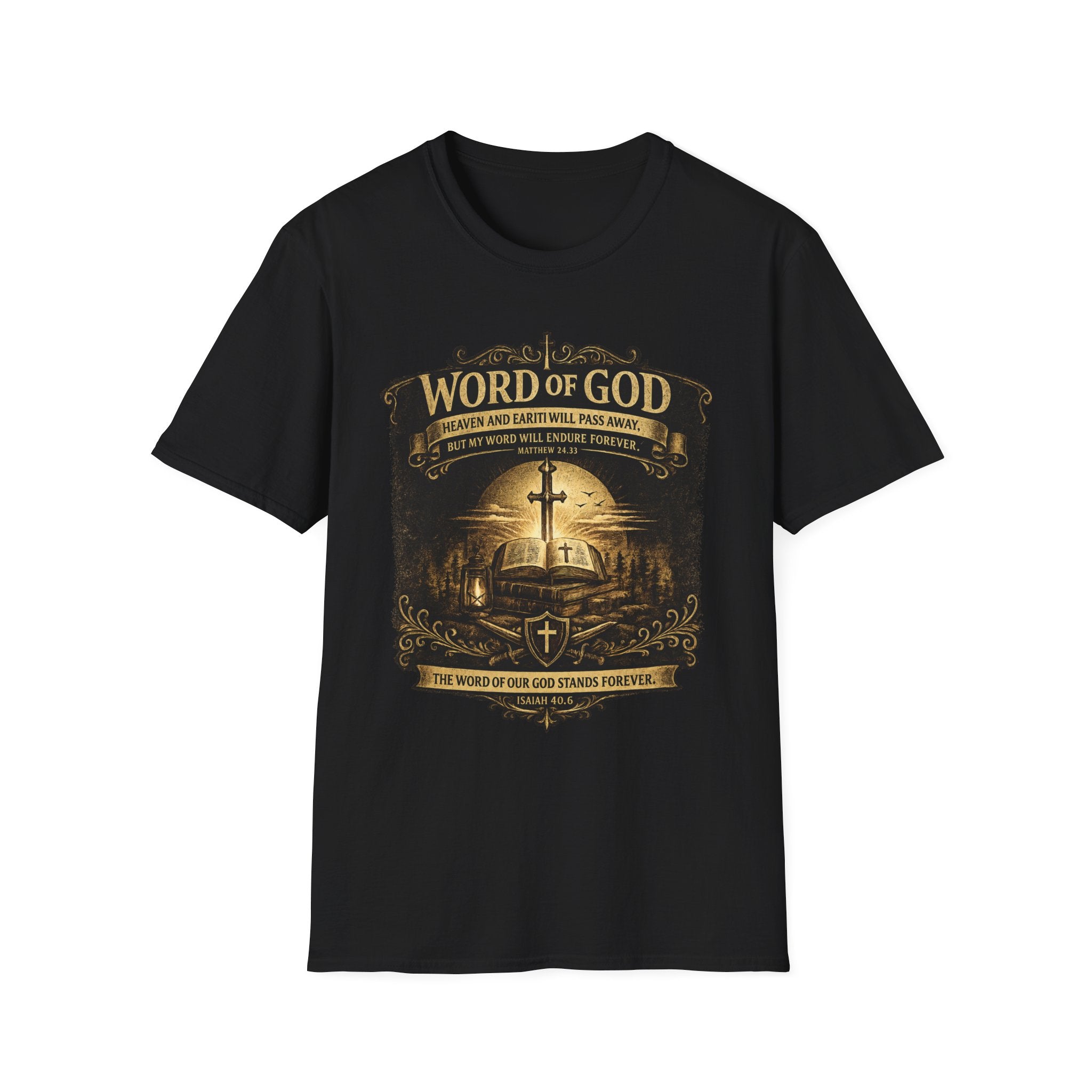 Word of God T-Shirt — Scripture Matthew 24:35 Christian Faith Tee