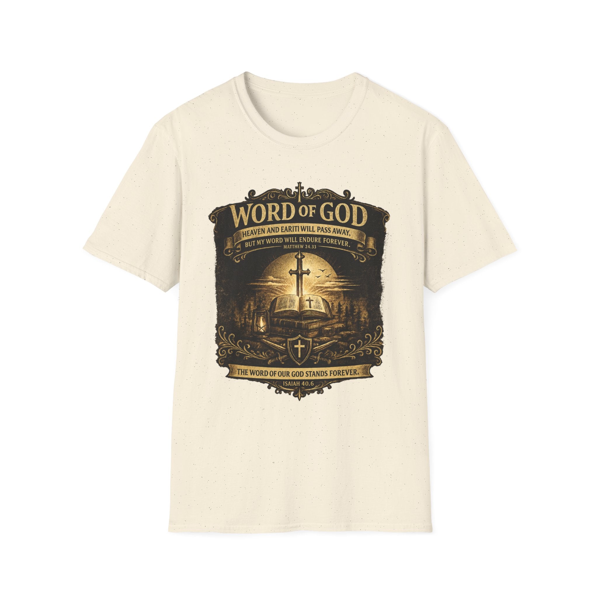 Word of God T-Shirt — Scripture Matthew 24:35 Christian Faith Tee