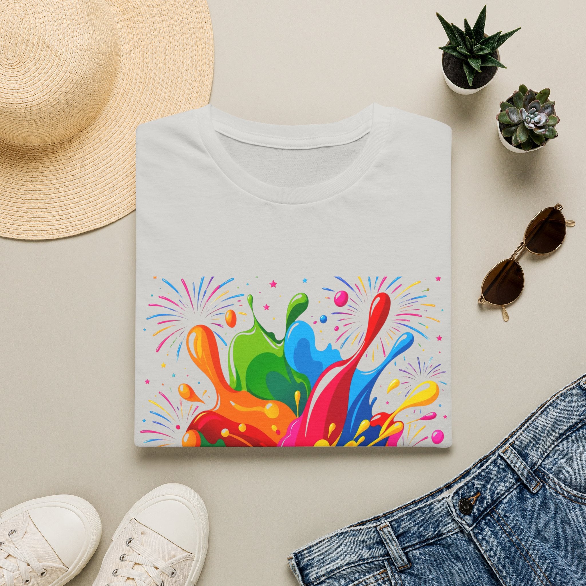 T-Shirt — Colorful Paint Splash Autism Awareness Tee