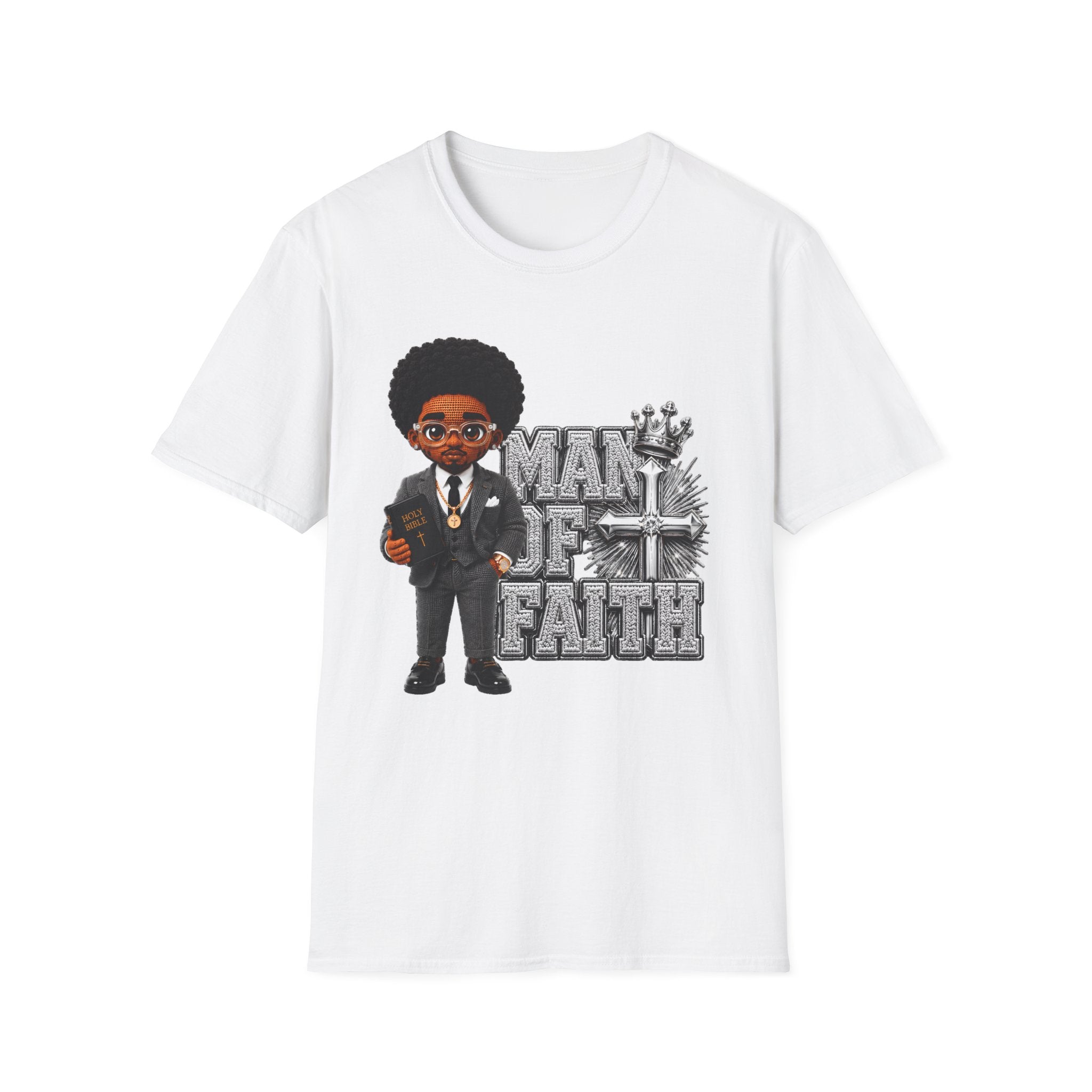Man of Faith T-Shirt — Crown & Cross Christian Graphic Tee