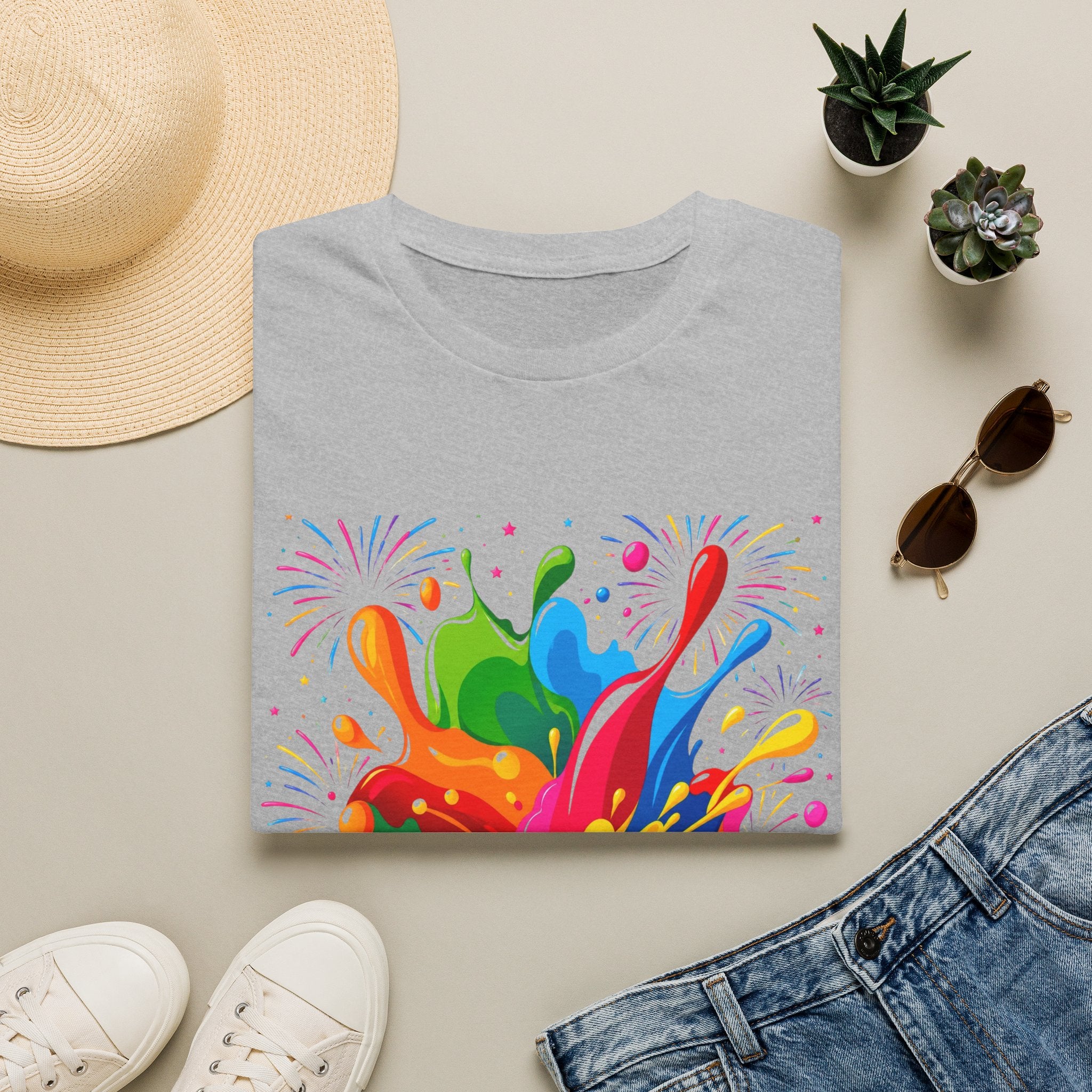 T-Shirt — Colorful Paint Splash Autism Awareness Tee