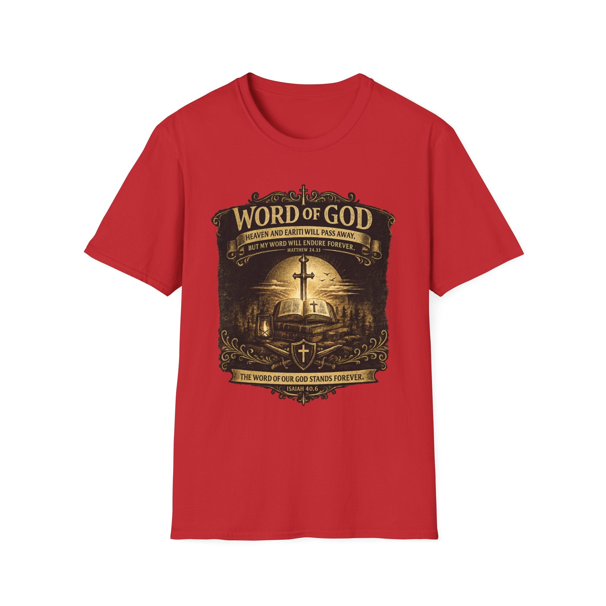 Word of God T-Shirt — Scripture Matthew 24:35 Christian Faith Tee