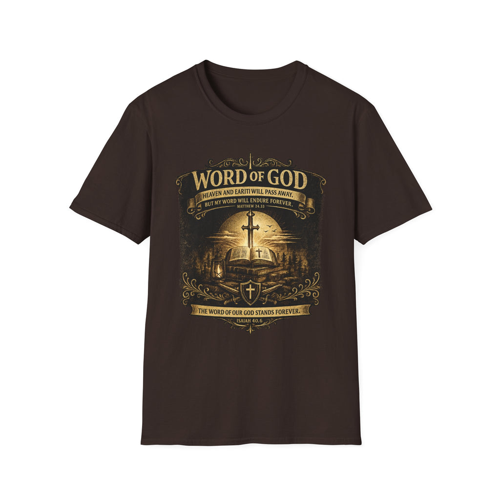 Word of God T-Shirt — Scripture Matthew 24:35 Christian Faith Tee