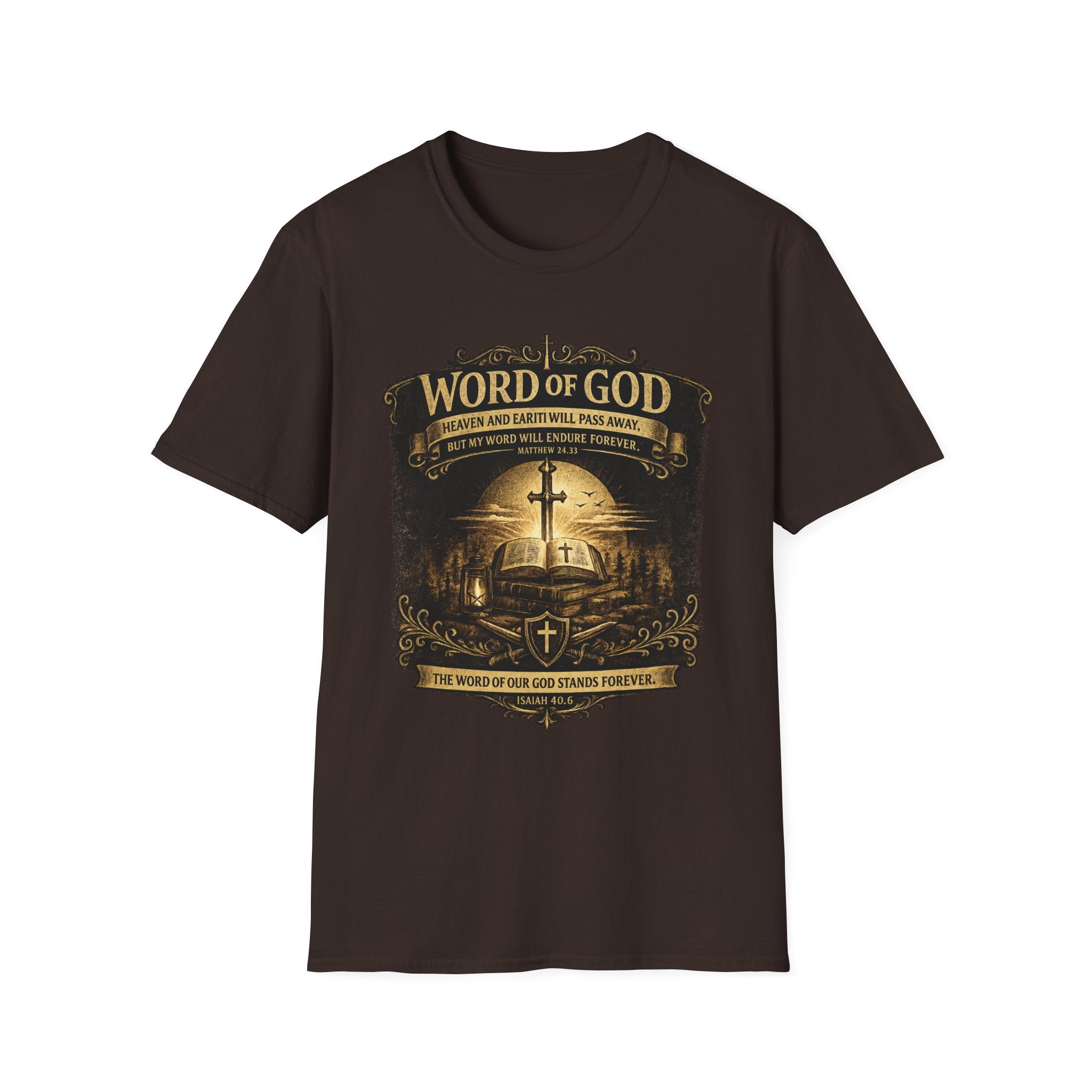 Word of God T-Shirt — Scripture Matthew 24:35 Christian Faith Tee