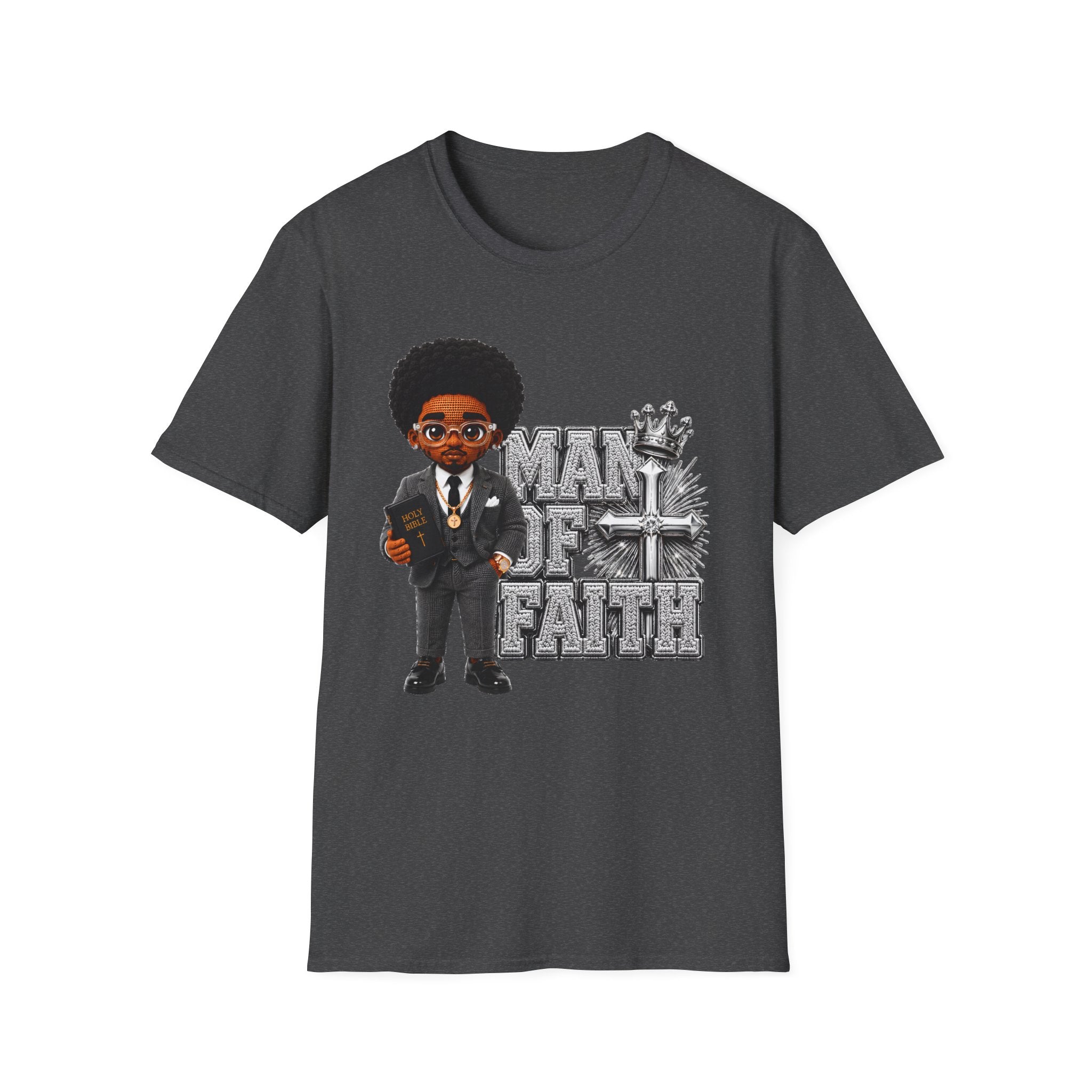 Man of Faith T-Shirt — Crown & Cross Christian Graphic Tee