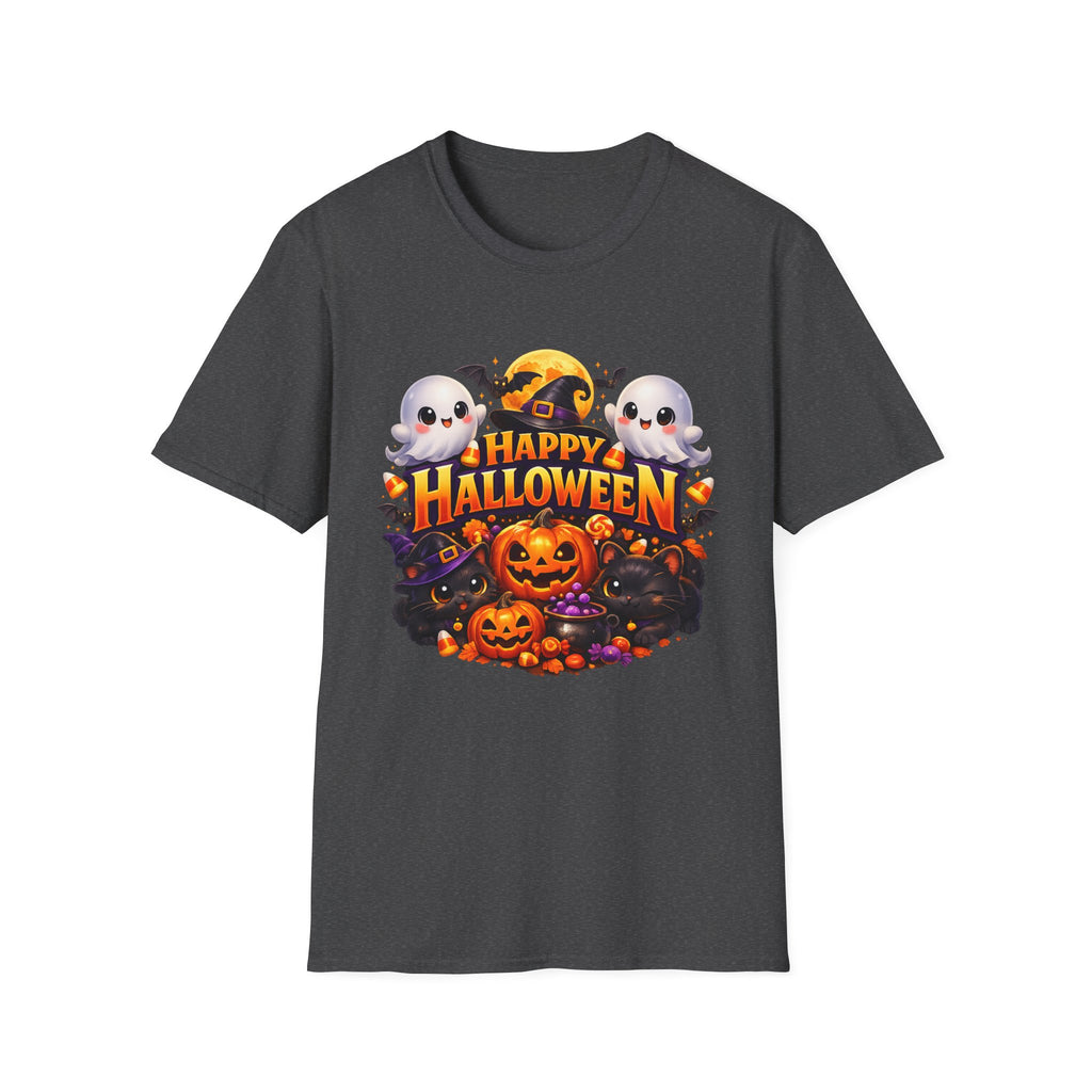 Happy Halloween T-Shirt — Cute Ghosts & Pumpkins Fall Tee