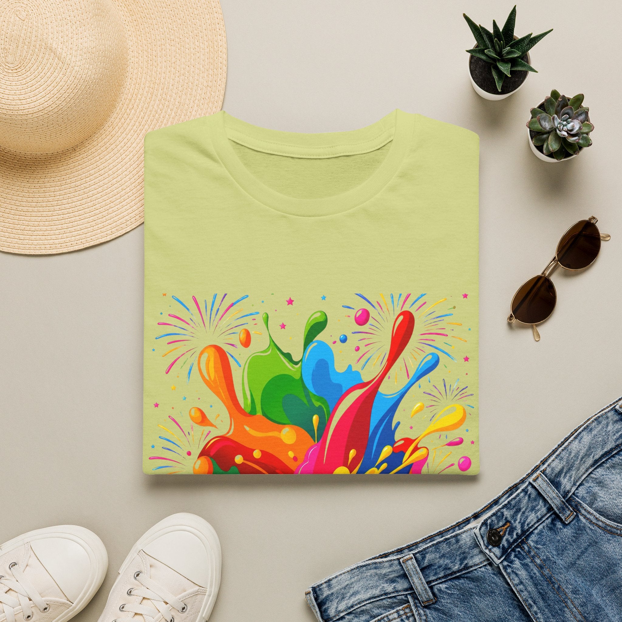 T-Shirt — Colorful Paint Splash Autism Awareness Tee