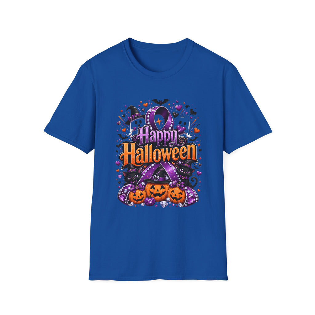 Halloween Ghosts & Pumpkins T-Shirt — "Happy Halloween" Graphic Tee