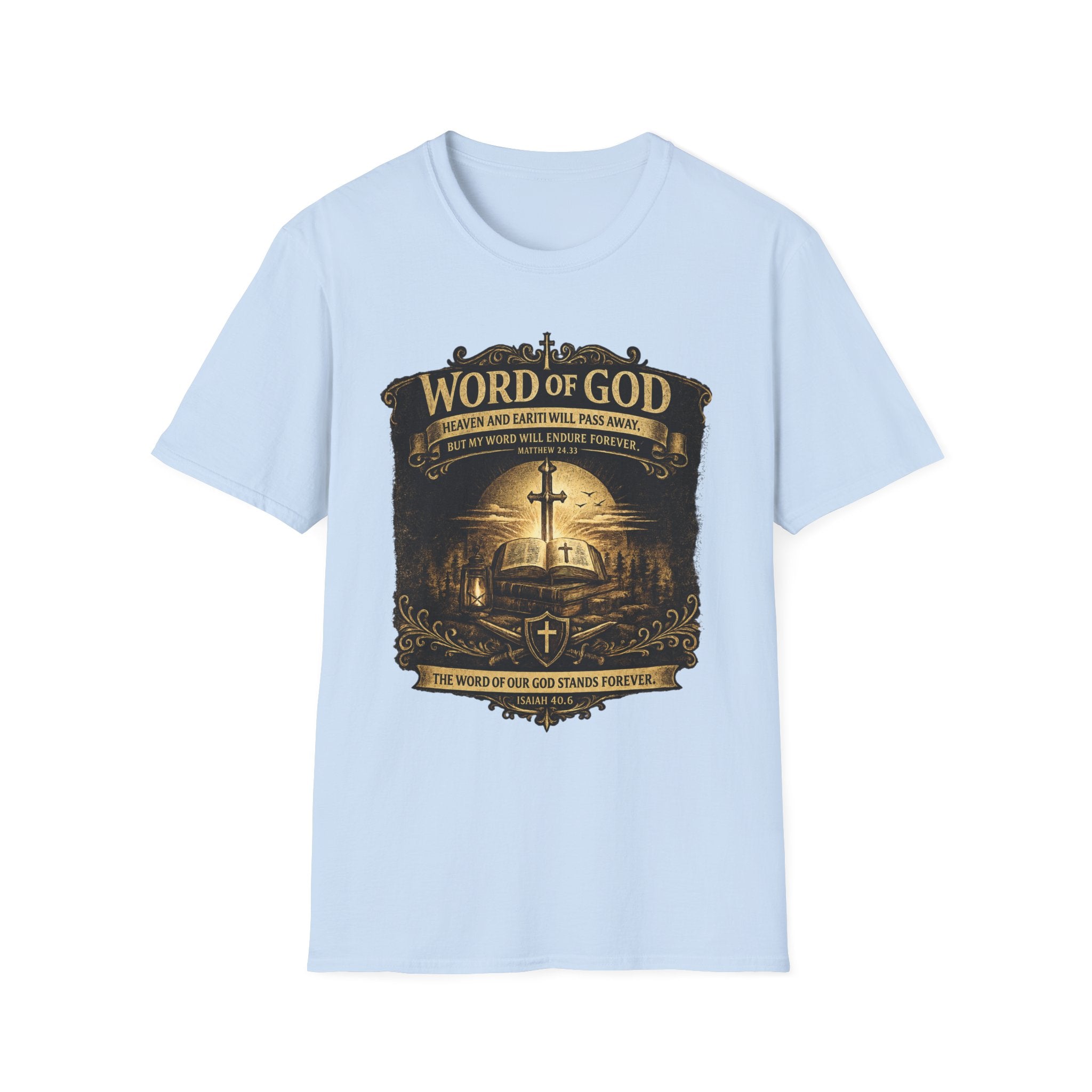 Word of God T-Shirt — Scripture Matthew 24:35 Christian Faith Tee