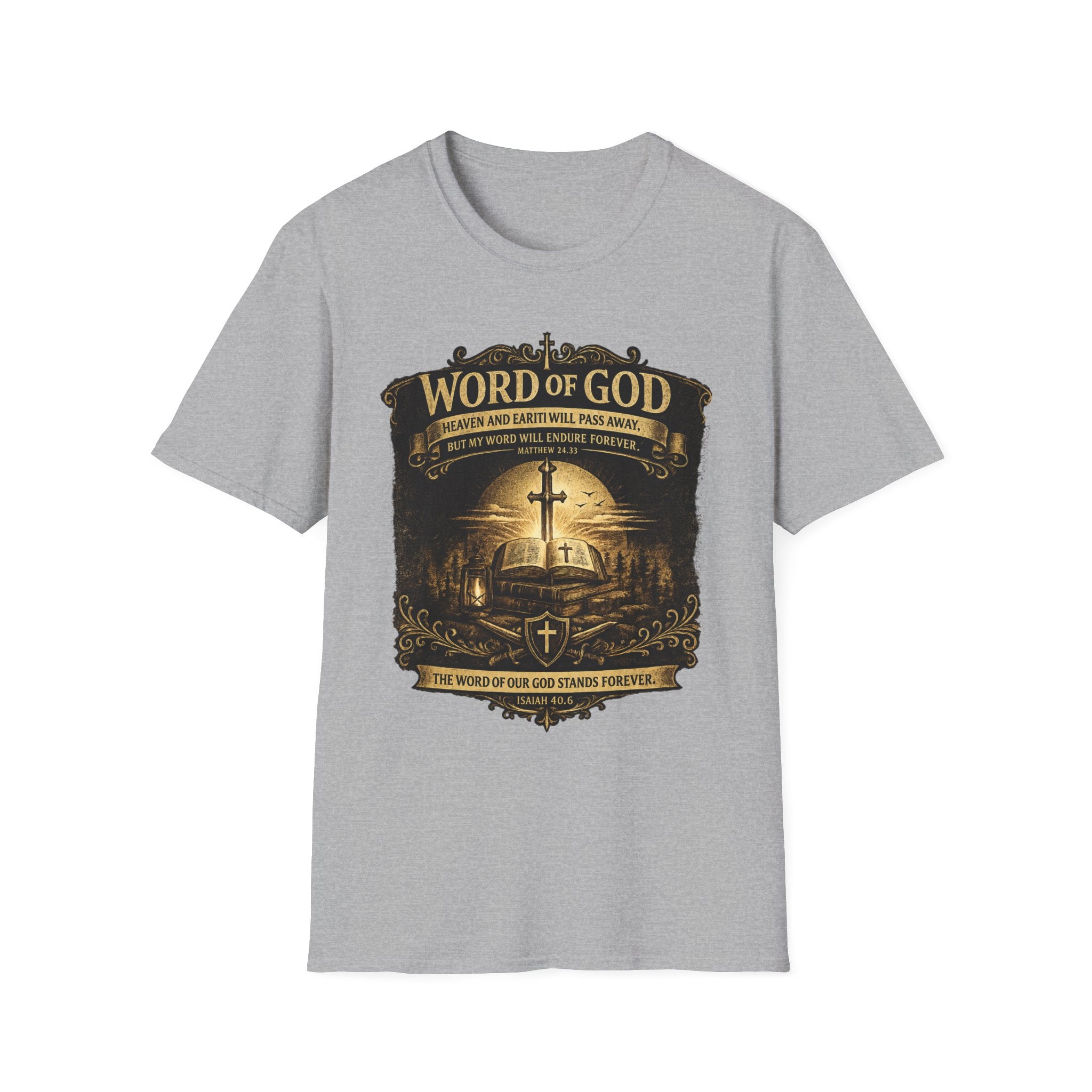 Word of God T-Shirt — Scripture Matthew 24:35 Christian Faith Tee