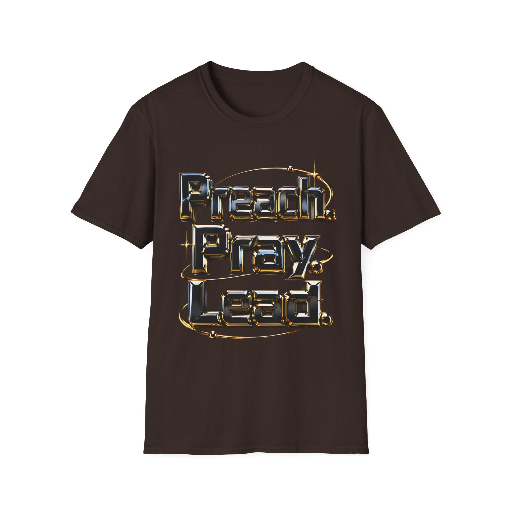 T-Shirt — “Preach. Pray. Lead.” Inspirational Graphic Tee