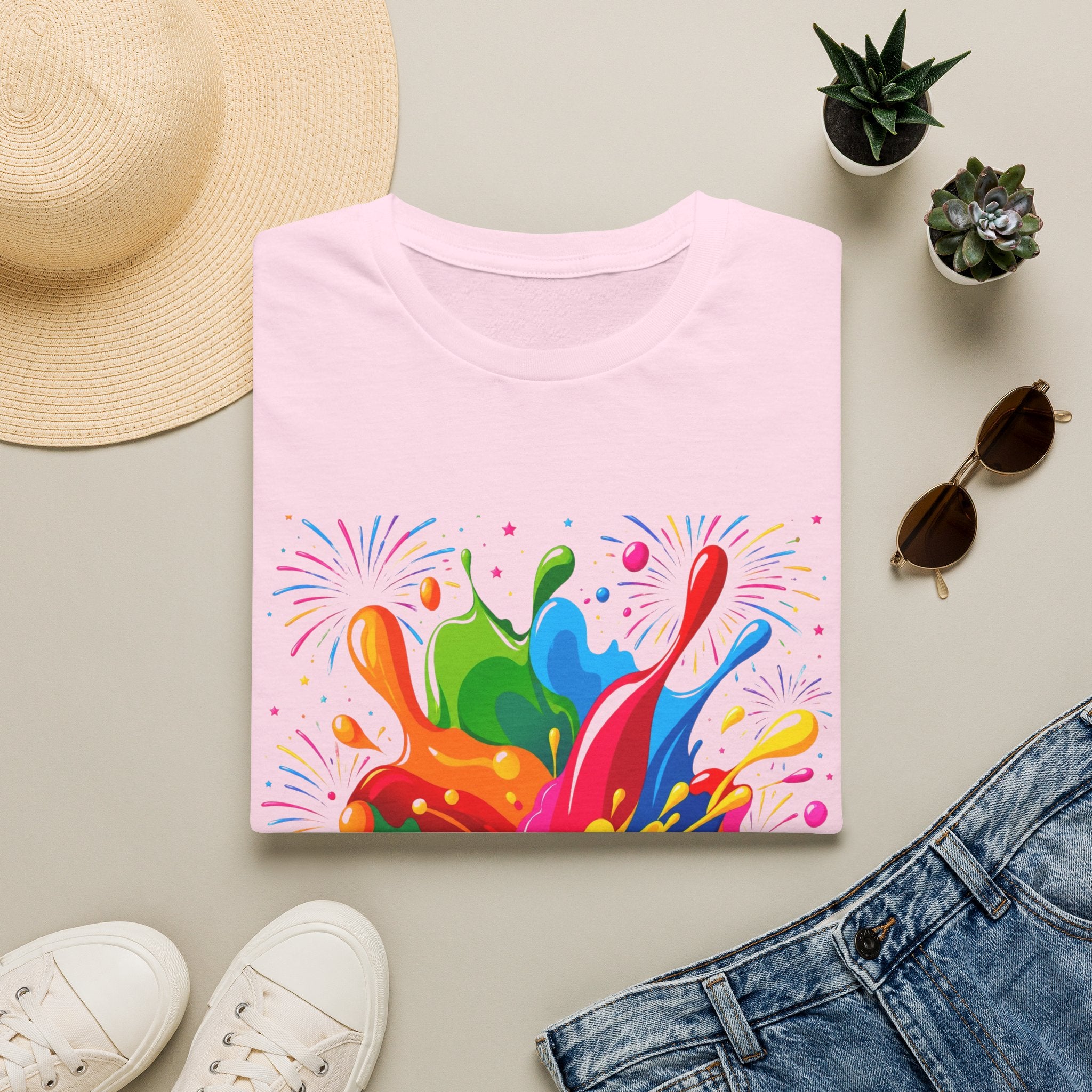 T-Shirt — Colorful Paint Splash Autism Awareness Tee