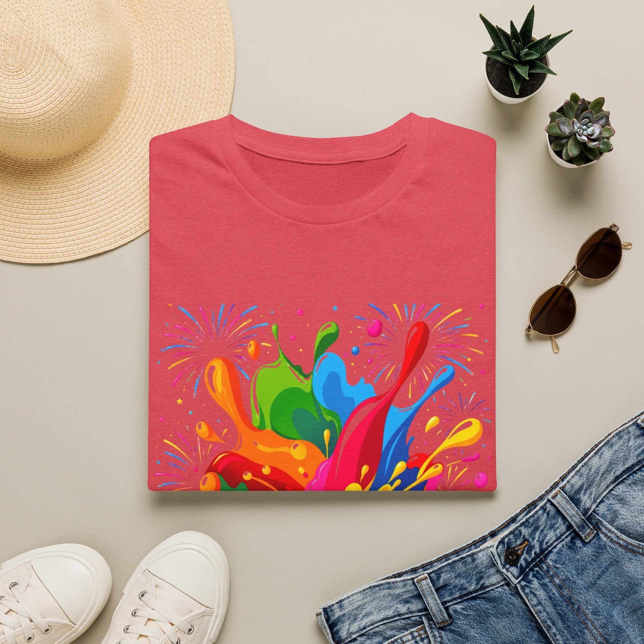 T-Shirt — Colorful Paint Splash Autism Awareness Tee