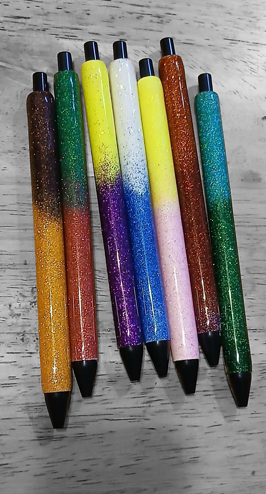 Ombre / Glitter Pens / Handmade Pens / Diy Pens / Refillable